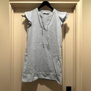 Vineyard Vines Harbor Flutter Sleeve Seersucker Tunic Dress Preppy Women's M